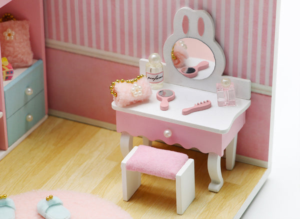 Miniature Modern DIY Dollhouse Kit, with LED, Dust Cover, Collectible Dollhouse (S2011)